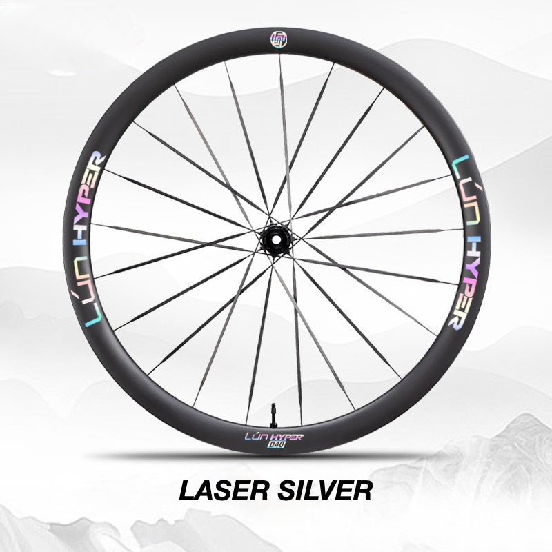 Autocollants Logo Infinity pour Roues Lún HYPER 5 D40 Gen 5 | Autocollants de Jante Imperméables (Jeu Complet pour Deux Roues + Autocollants de Rechange Inclus)