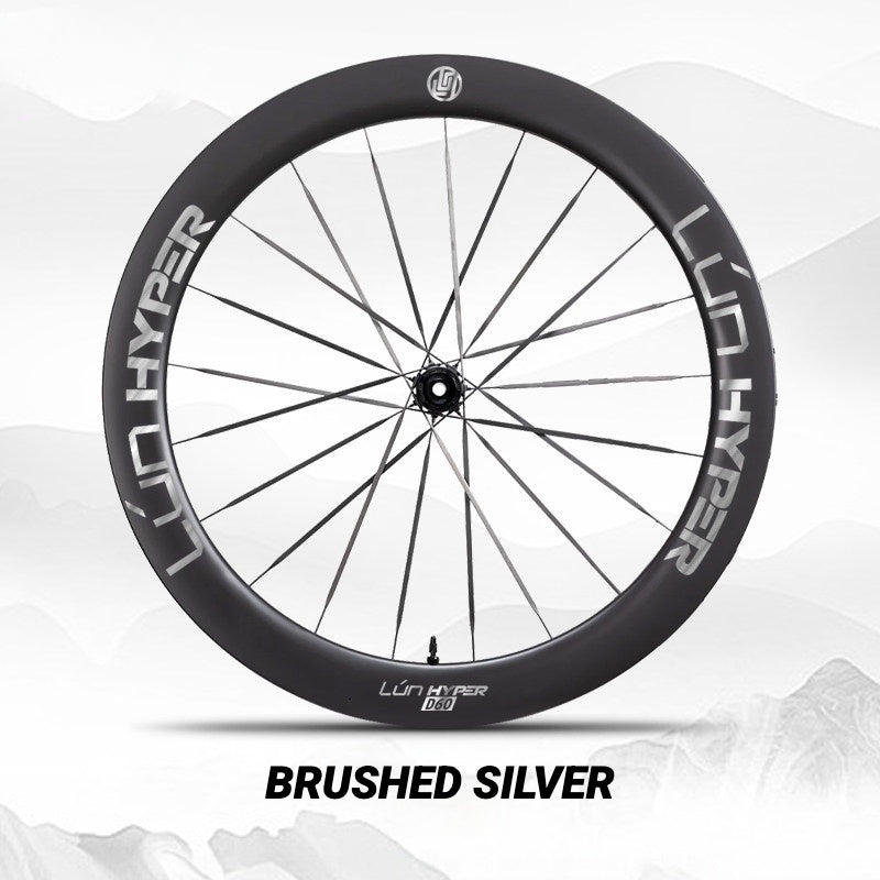 Autocollants Logo Infinity pour Roues Lún HYPER 5 D60 Gen 5 | Autocollants de Jante Imperméables (Jeu Complet pour Deux Roues + Autocollants de Rechange Inclus)