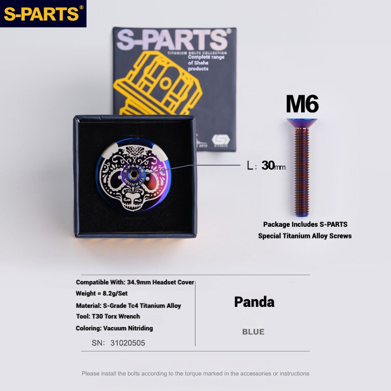 S-PARTS Tampa de Mesa de Direção Titanium OD2 34.9 mm|Usinada CNC|Vários Modelos Disponíveis