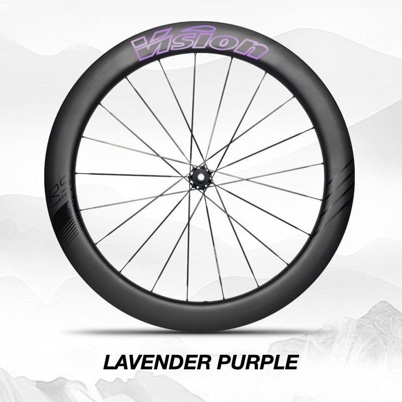 Custom Decal Kit for VISION METRON 60 RS Wheels | Road Bike Carbon Wheel Rim Wrap Stickers(Complete Wheelset Decal Kit + Spare Set)