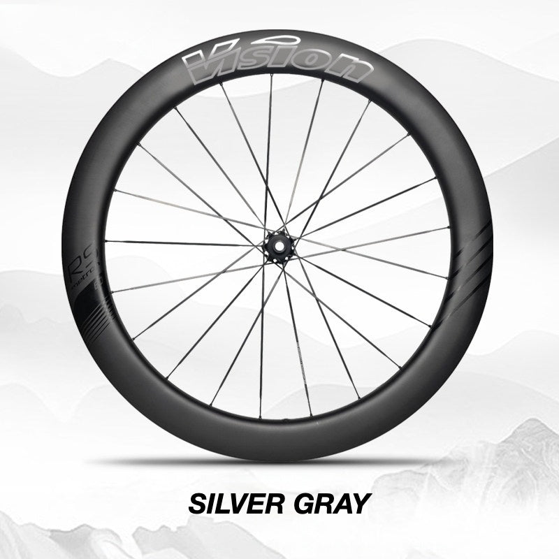 Custom Decal Kit for VISION METRON 60 RS Wheels | Road Bike Carbon Wheel Rim Wrap Stickers(Complete Wheelset Decal Kit + Spare Set)