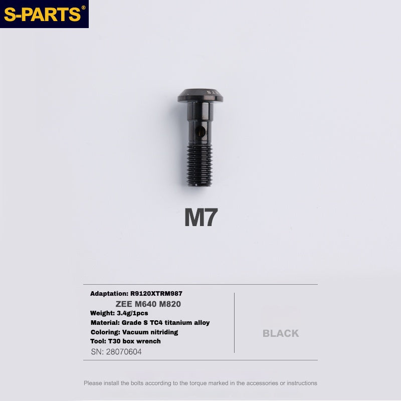 S-PARTS Boulon de corps d'étrier en titane pour Shimano R9120/R8070/M9120/M8100 | SRAM RED FOECE – Vis de montage de frein anodisées légères