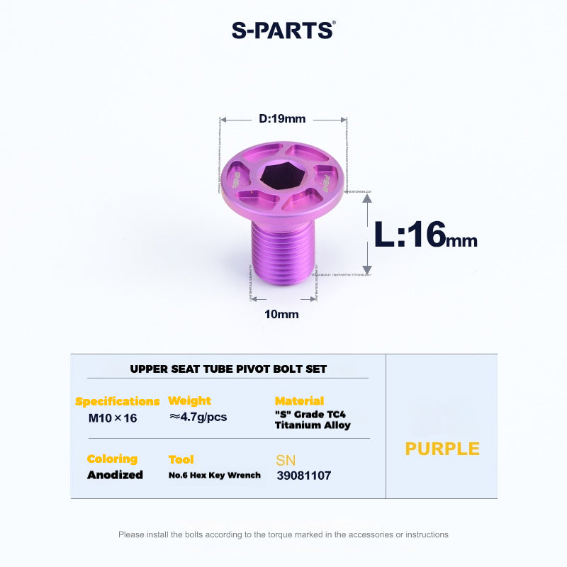 Kit de boulons de suspension Specialized Epic 8 | Ensemble complet de pivot et de matériel d'amortisseur