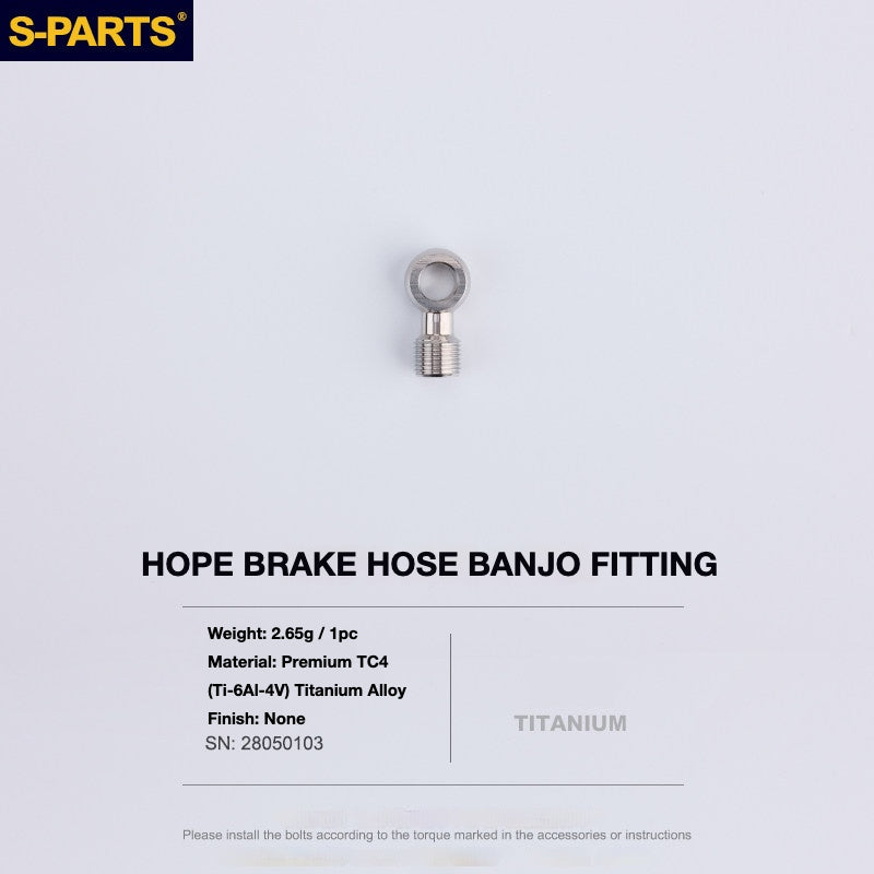Kit de Parafusos de Freio S-PARTS Titânio para HOPE V4 / TECH / RACE / TRAIL / ZONE | Ferragens de Freio MTB Ultraleve