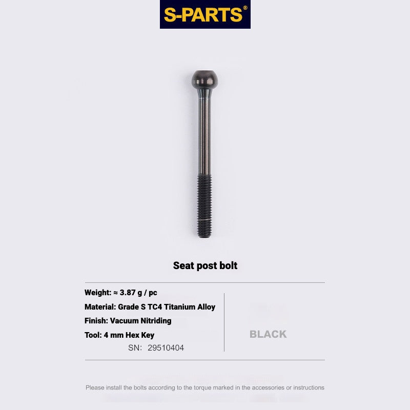 S-PARTS 3DAM Titanium 3D Printed Seatpost Hardware Kit for CERVÉLO S5 (2026 Compatible)