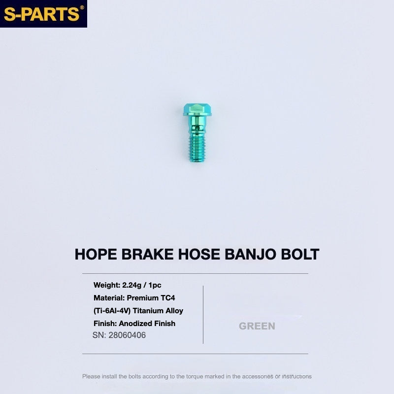 Kit de Parafusos de Freio S-PARTS Titânio para HOPE V4 / TECH / RACE / TRAIL / ZONE | Ferragens de Freio MTB Ultraleve