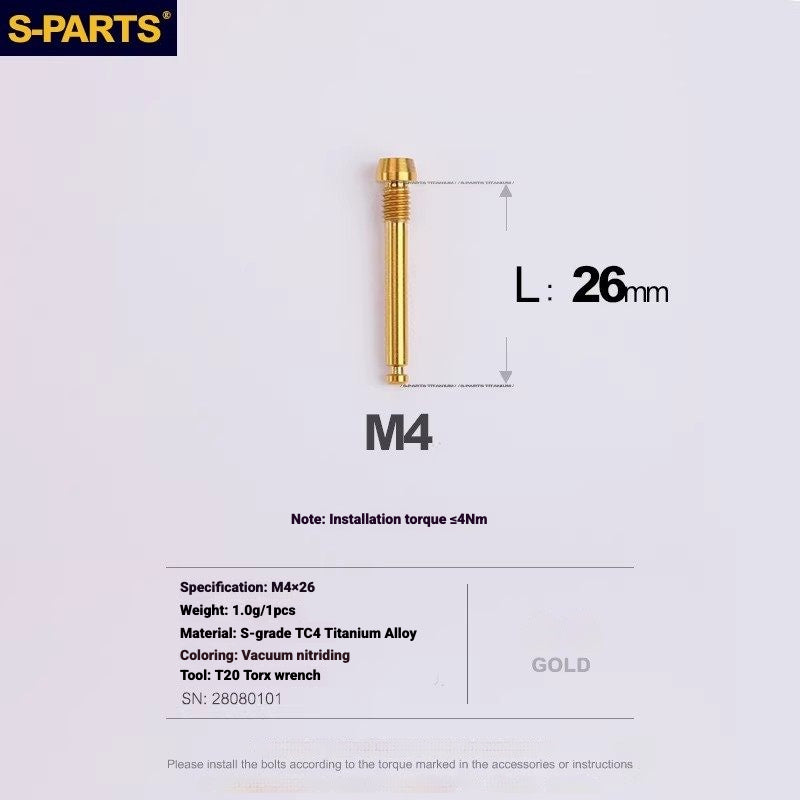 Kit de boulons en titane S-PARTS pour Shimano Ultegra Di2 R8170, frein à disque et levier de vitesses | Mise à niveau vélo de route