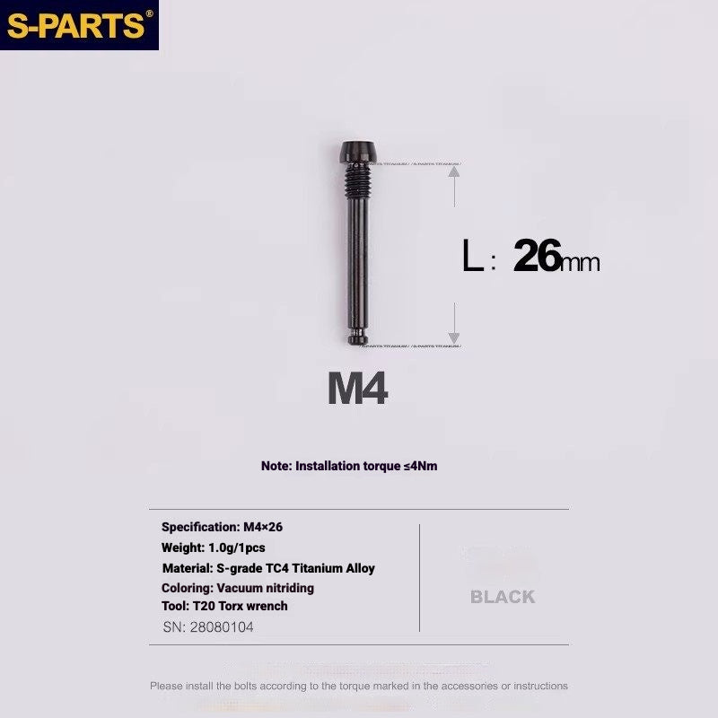 Kit de boulons en titane S-PARTS pour Shimano Ultegra Di2 R8170, frein à disque et levier de vitesses | Mise à niveau vélo de route