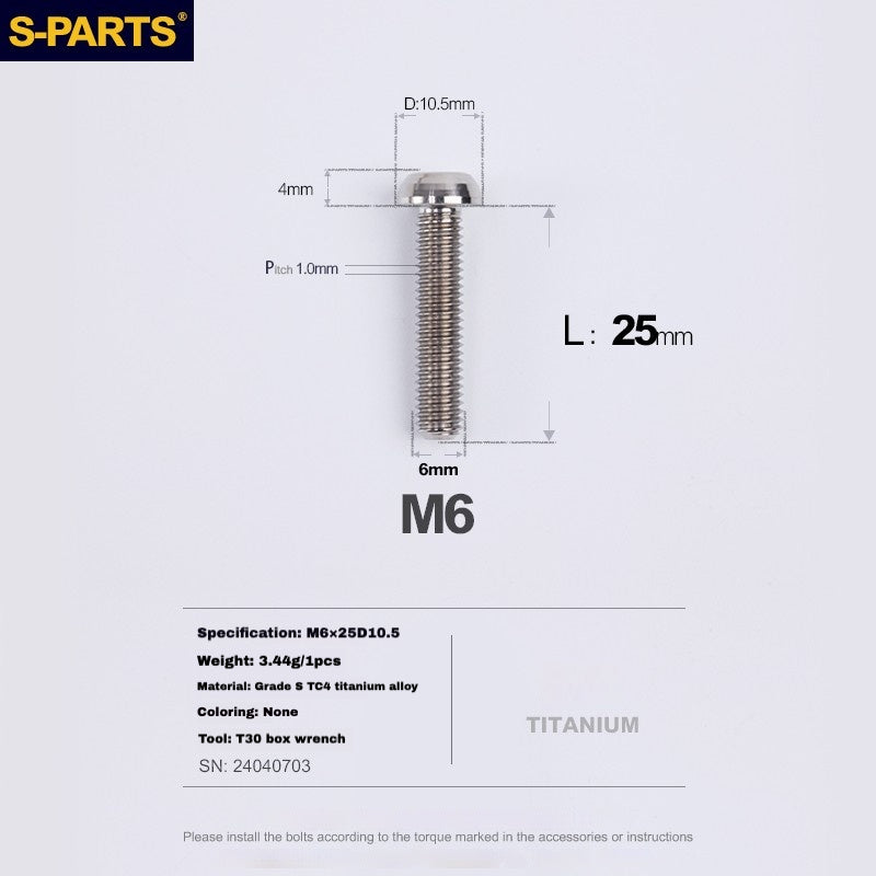 S-PARTS Boulon de corps d'étrier en titane pour Shimano R9120/R8070/M9120/M8100 | SRAM RED FOECE – Vis de montage de frein anodisées légères