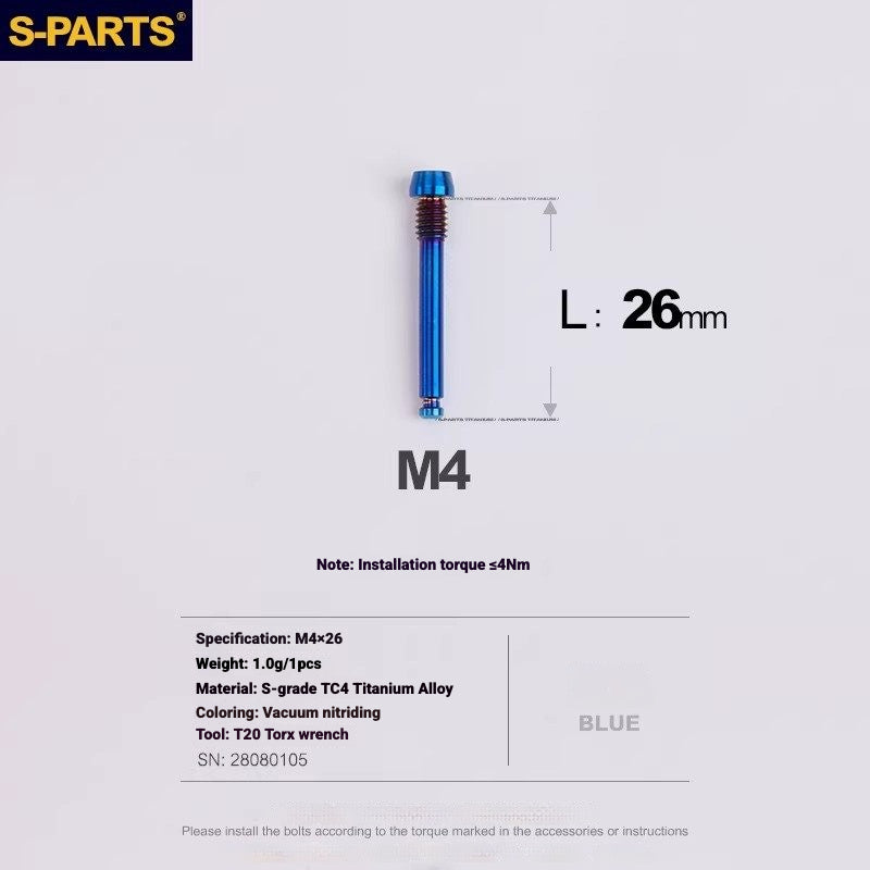 Kit de boulons en titane S-PARTS pour Shimano Ultegra Di2 R8170, frein à disque et levier de vitesses | Mise à niveau vélo de route