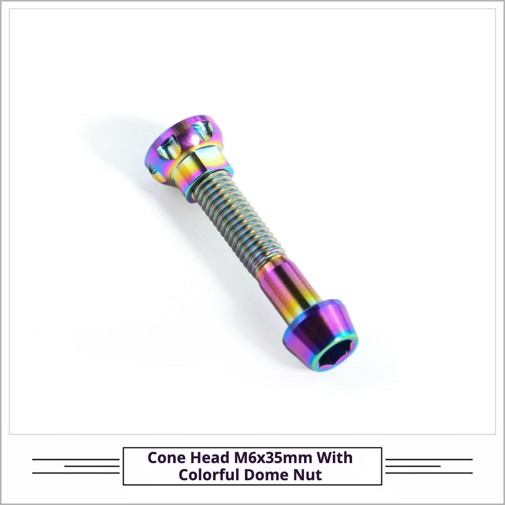Titanium Seatpost Repair Bolt Kit β Cylindrical, Conical, Flanged & Raised Head | M5 M6 M7 Sizes | Compatible with Specialized Tarmac SL8, Giant TCR, Darimo Seatposts, Pinarello Dogma, and Propel (PP)