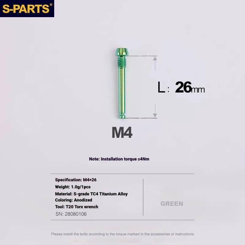 Kit de boulons en titane S-PARTS pour Shimano Ultegra Di2 R8170, frein à disque et levier de vitesses | Mise à niveau vélo de route