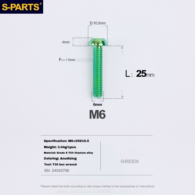 S-PARTS Boulon de corps d'étrier en titane pour Shimano R9120/R8070/M9120/M8100 | SRAM RED FOECE – Vis de montage de frein anodisées légères