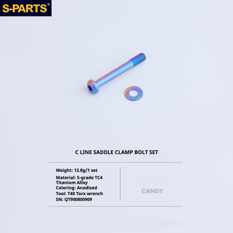 S-PARTS Titanium Bolt Upgrade Kit for Brompton | TC4 CNC Lightweight Frame & Hinge Hardware Set