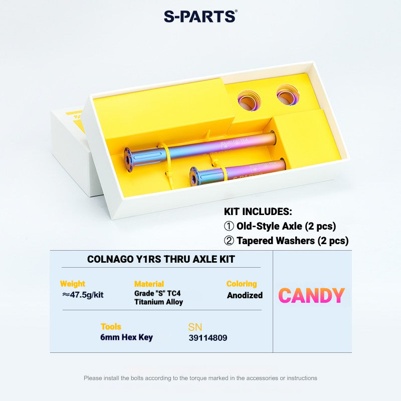 S-PARTS TC4 Titanium Bolt Kit for Colnago Y1RS | Frame & Cockpit Screw Upgrade
