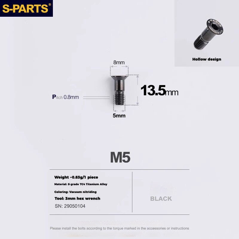 S-PARTS Titanium Drivetrain Hardware – SRAM RED AXS E1 Compatible Upgrade Kit