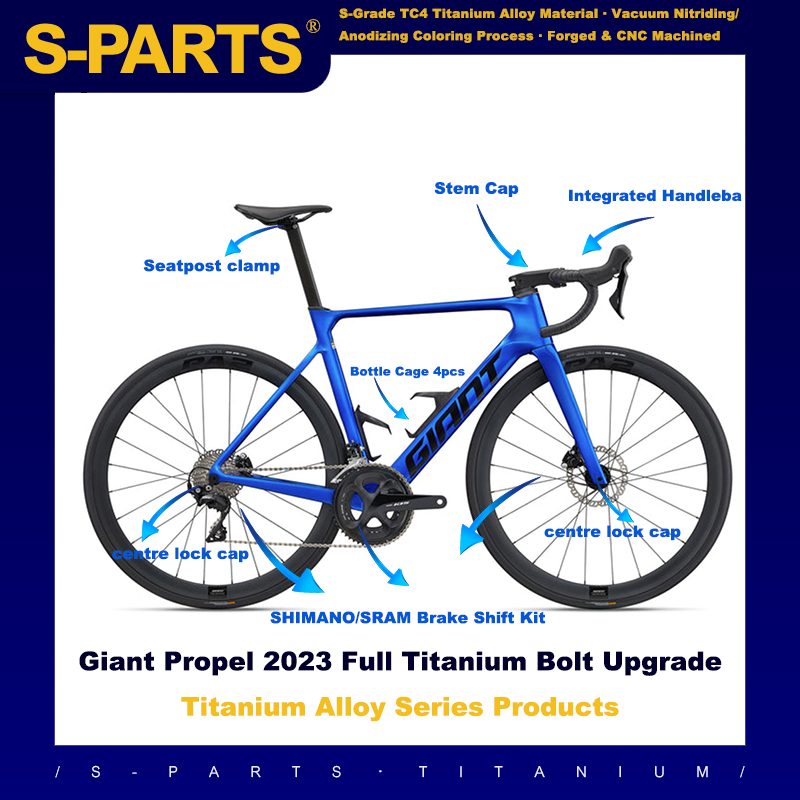 S-Parts Amélioration Titane pour Giant Propel 2023 SHIMANO 105 di2 (R7150/R7170) Shimano Dura Ace R9270 R9250 Di2 /SRAM RED AXS Vis Boulon Écrou