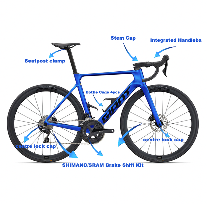 S-Parts Amélioration Titane pour Giant Propel 2023 SHIMANO 105 di2 (R7150/R7170) Shimano Dura Ace R9270 R9250 Di2 /SRAM RED AXS Vis Boulon Écrou