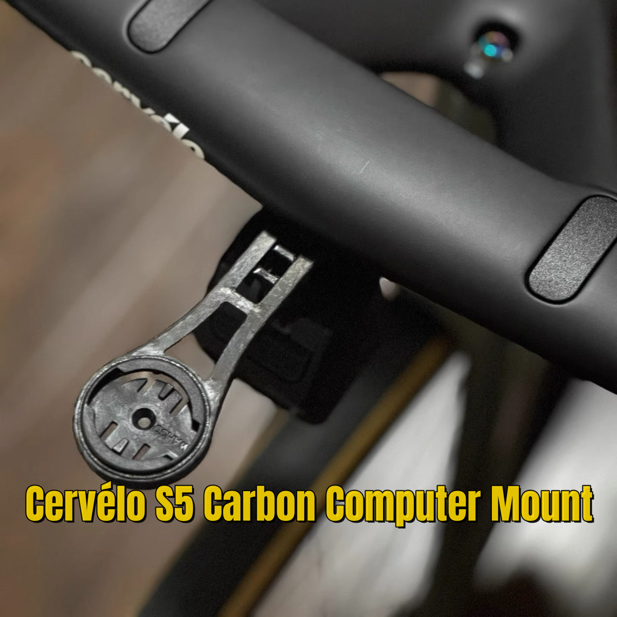 Ultralight Carbon Computer Mount for Cervélo S5 (2022–2026) – Garmin / Wahoo Compatible