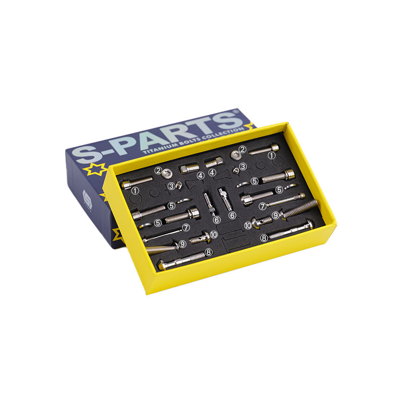 S-PARTS Kit de vis en alliage de titane pour VTT, pour ensembles de vitesses et freins SHIMANO XT M8100/M7100