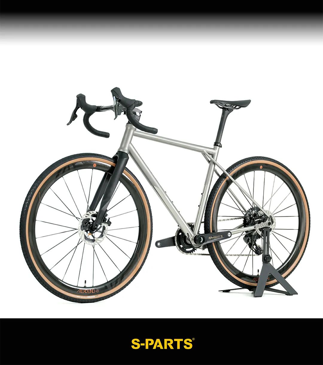 Quadro de Bicicleta Gravel S-PARTS em Liga de Titânio