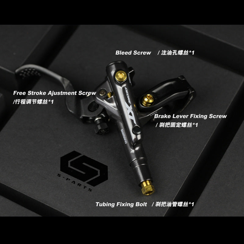S-PARTS Kit de vis en alliage de titane pour VTT, pour ensembles de vitesses et freins SHIMANO XT M8100/M7100