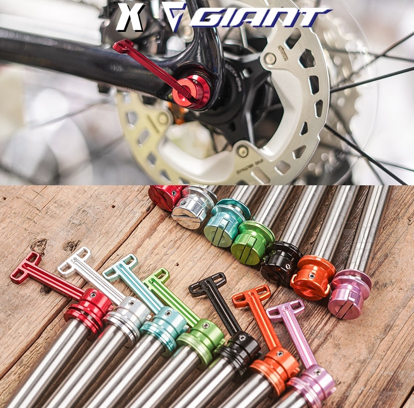 CHASER 12mm 울트라라이트 티타늄 히든 퀵 릴리즈 스루 액슬 세트 for Giant / Liv 로드 바이크 (TCR, Propel, Defy 시리즈)