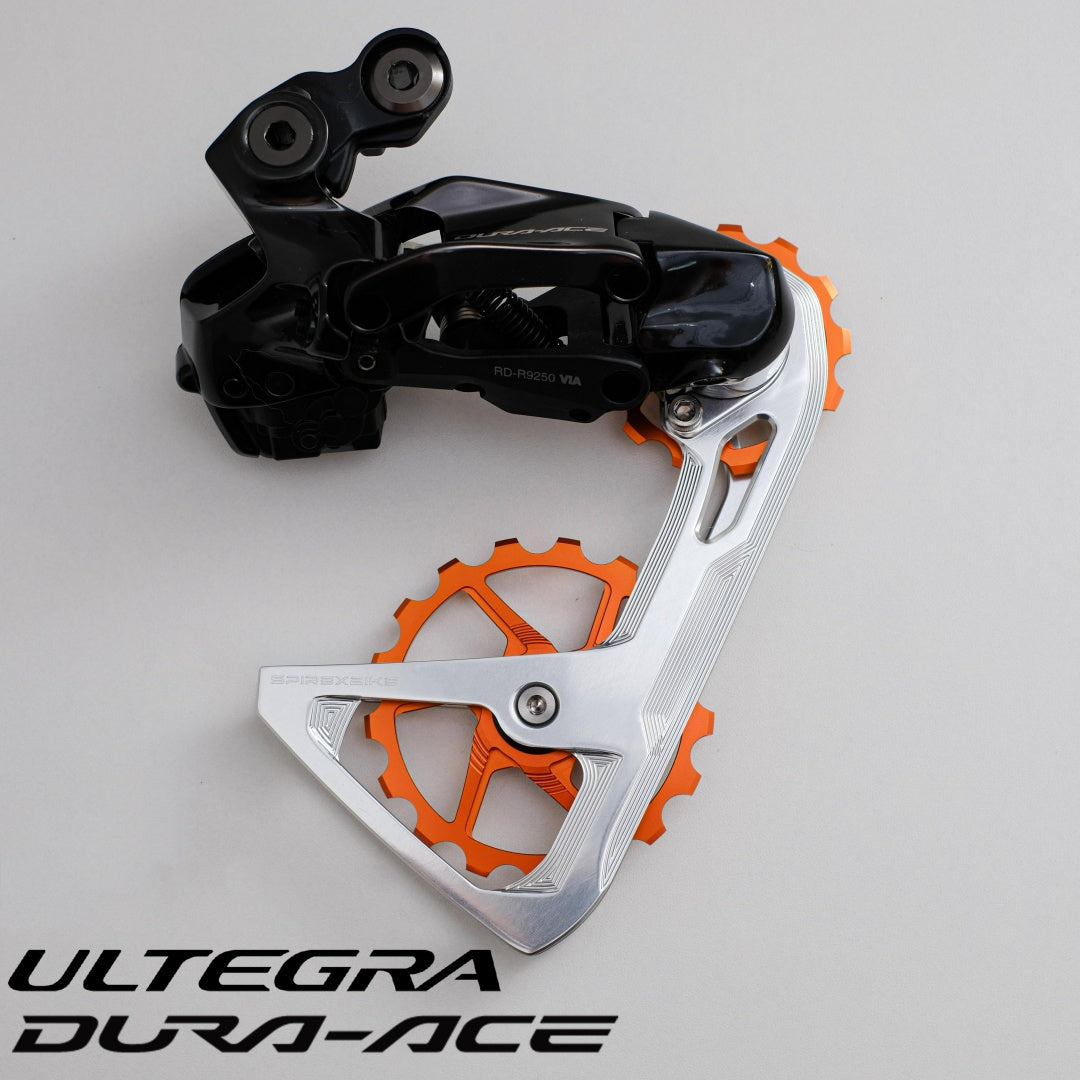 SPIREX Rodas de Polia Cerâmicas Oversized para Shimano R9250 R8150 R9100 R8000 R7170 – Upgrade de Titânio 14T+17T, 76g Ultra-Leve