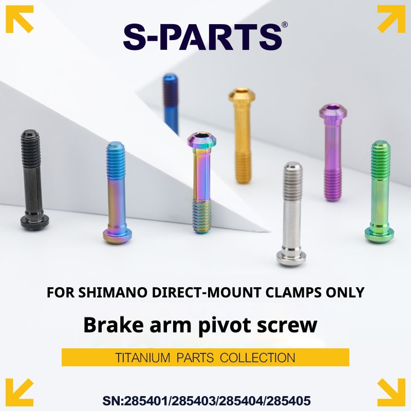 Parafuso de Pivô do Braço de Freio de Titânio S-PARTS para Pinças de Freio C Direct-Mount SHIMANO