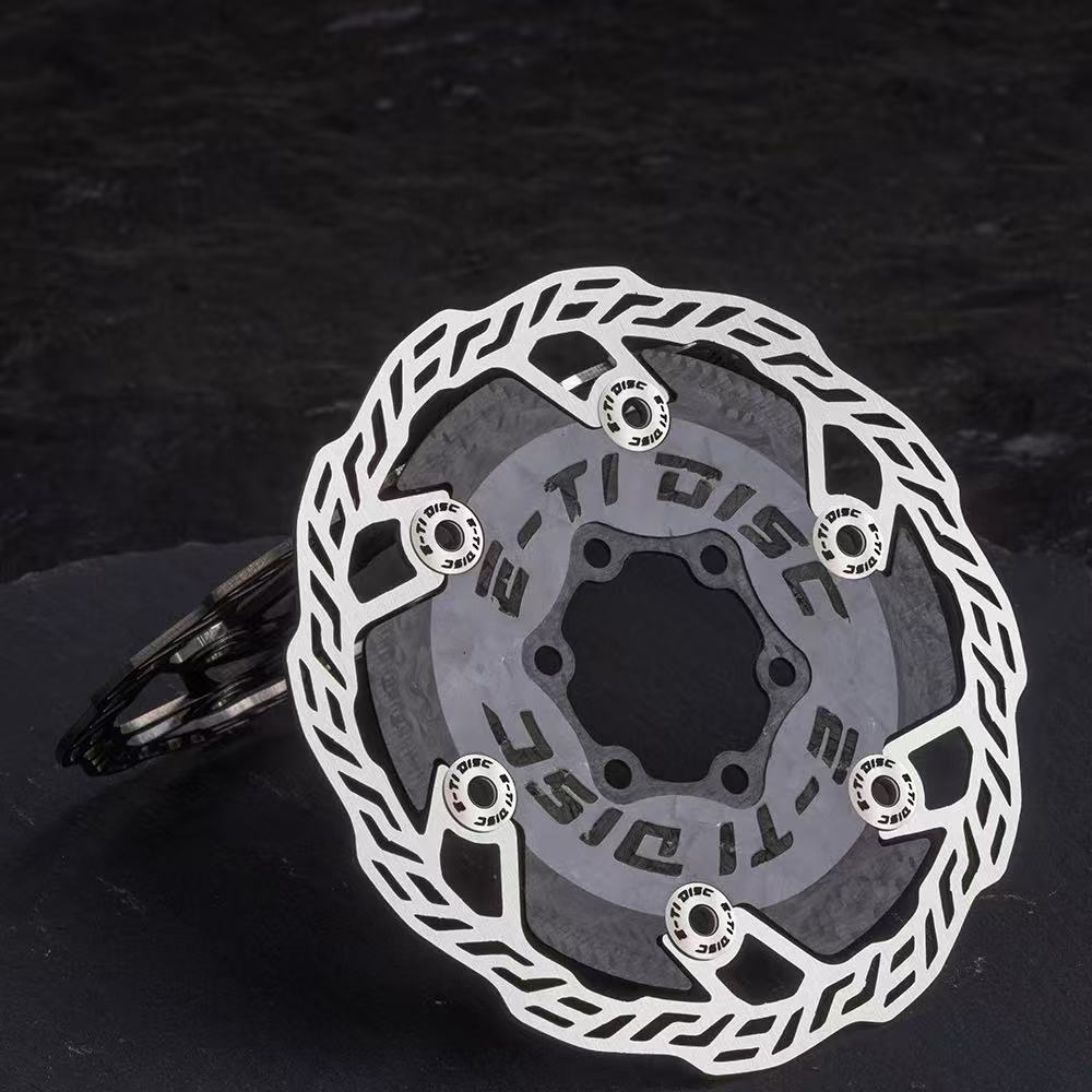 Disco de Freio Carbono E-TI DISC Série Gamma – 140mm / 160mm, Compatível com 6 Parafusos e Centerlock