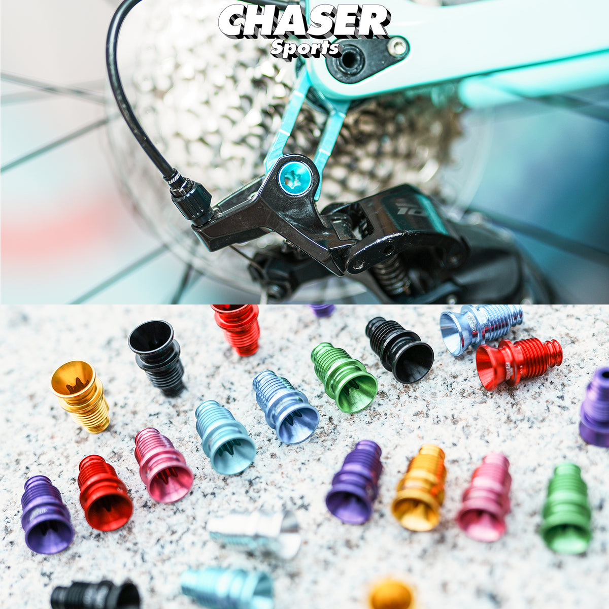 Chaser Titanium Alloy Shimano Road Rear Derailleur Pivots Bolt – Ultralight 2.0g Hollow Design (105 / Ultegra / Dura-Ace Compatible)
