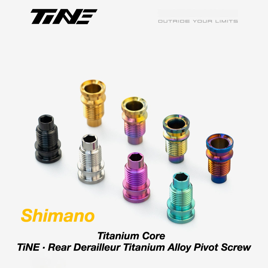 Parafuso de Pivô de Câmbio Traseiro Shimano em Titânio TiNE | Upgrade Ultraleve para Bicicleta de Estrada