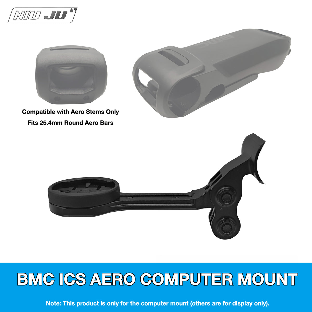 Support de compteur aéro NIUJU BMC ICS | Support Garmin 1050 Wahoo pour SLR01 RM01