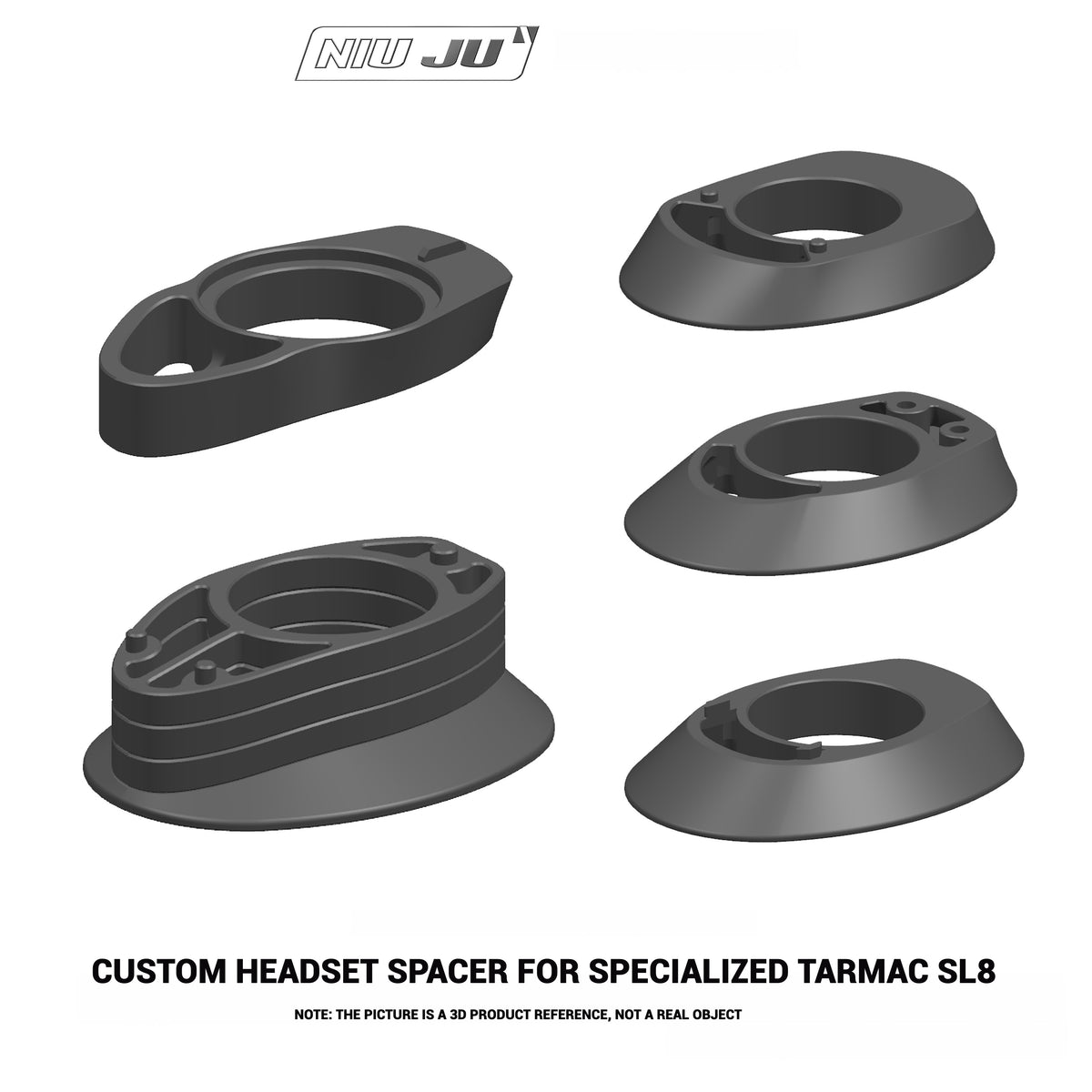 Specialized Tarmac SL8 맞춤 헤드셋 스페이서 | 3D 프린팅 어댑터 (호환: Black Inc, Roval Rapide, Shimano Pro Vibe EVO, EXS, SEKA, The One Pro, Farsport, Cadex, ENVE, THM)