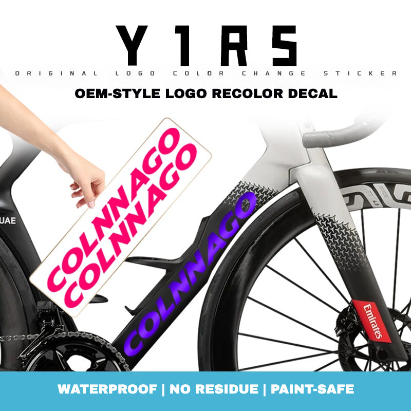 Colnago Y1RS 다운튜브 로고 컬러 데칼｜방수 및 UV 내성｜맞춤 옵션 가능