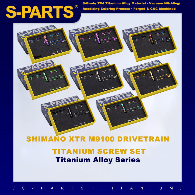Set di viti per cambio in lega di titanio S-PARTS per M9100 12S Shimano XTR Mountain Series