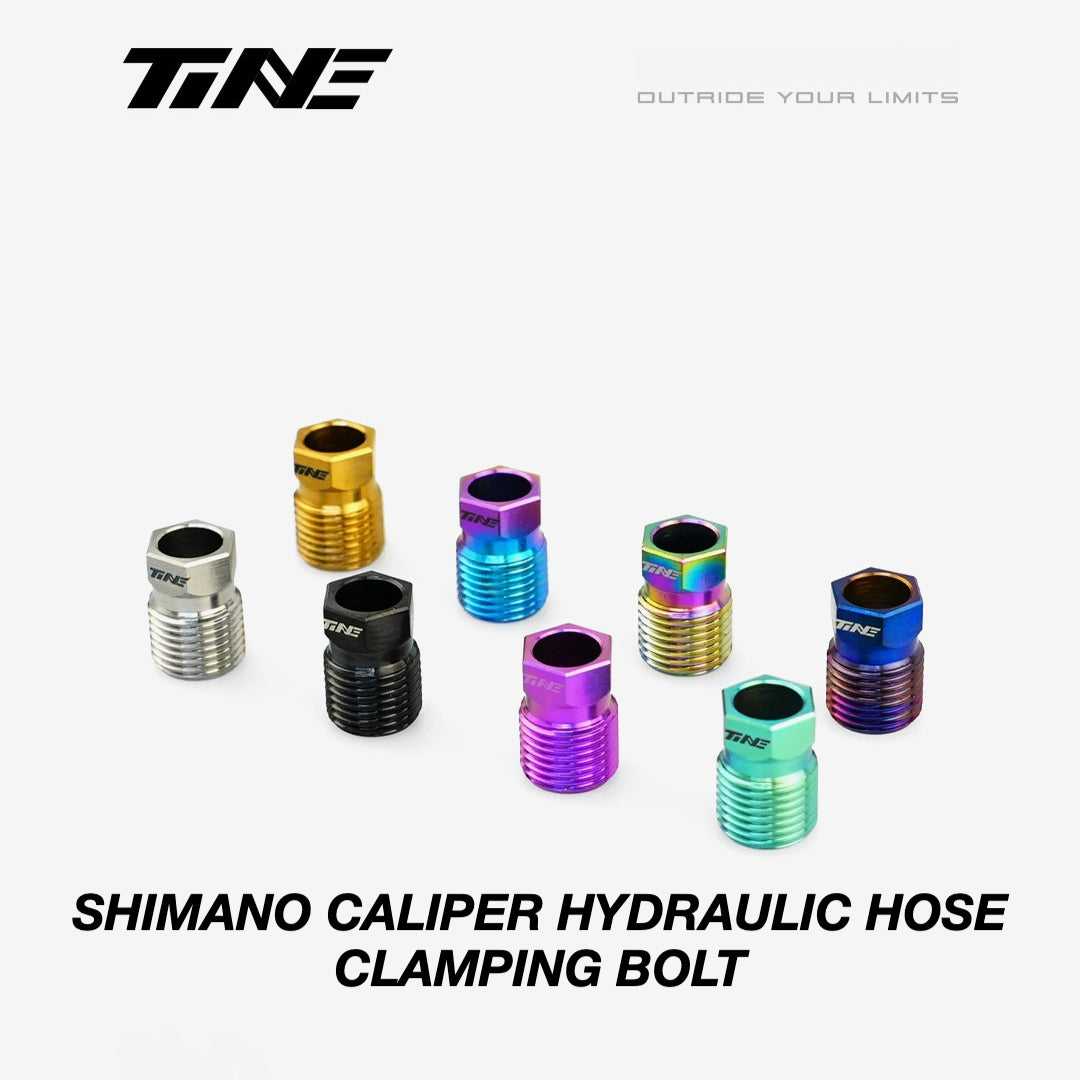 Parafuso de Fixação de Mangueira Hidráulica Shimano em Titânio TiNE | Upgrade Ultraleve para Pinça de Freio