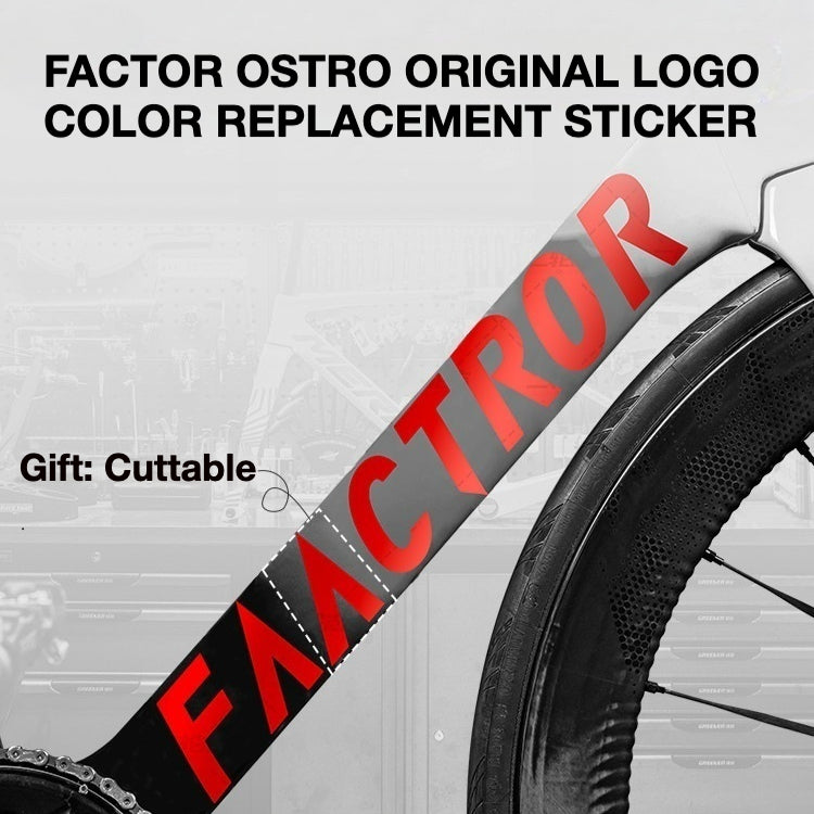 FACTOR OSTRO VAM Frame Protection & Logo Sticker Kit | Custom Color Wrap Decal Set for Road Bikes