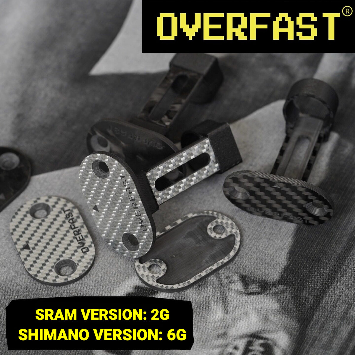 OVERFAST FACTOR ONE Carbon Fiber Battery Cover & Mount | Ultra-Lightweight from 2g