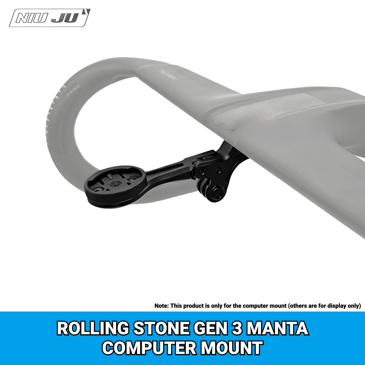 NIUJU Computer Mount for Rolling Stone Gen 3 MANTA Integrated Handlebar | Garmin 1050 / Wahoo ACE Compatible