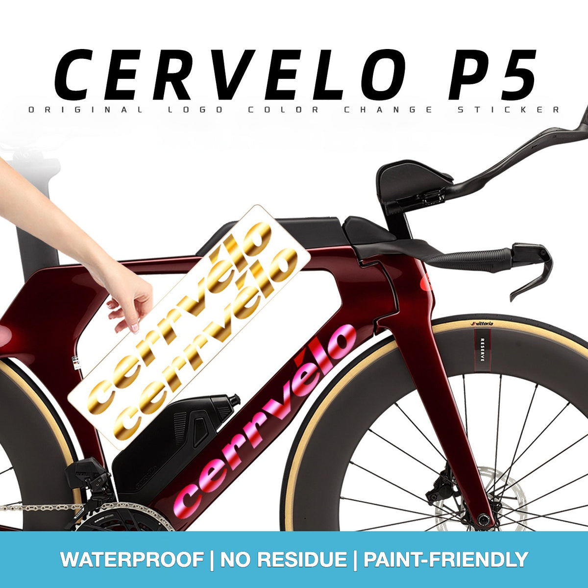 2026 Cervélo P5 TT 자전거 프레임용 커스텀 OEM 로고 데칼 | 방수 오버레이 스티커 (주문 시 주문 메모에 프레임 사이즈를 기재해 주세요.)