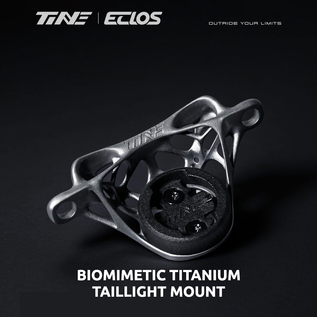 TiNE × Eclos Titanium Taillight Mount for Specialized Trek Fizik Prologo CADEX Saddles | Custom Fit Service | Ultra Light 9g