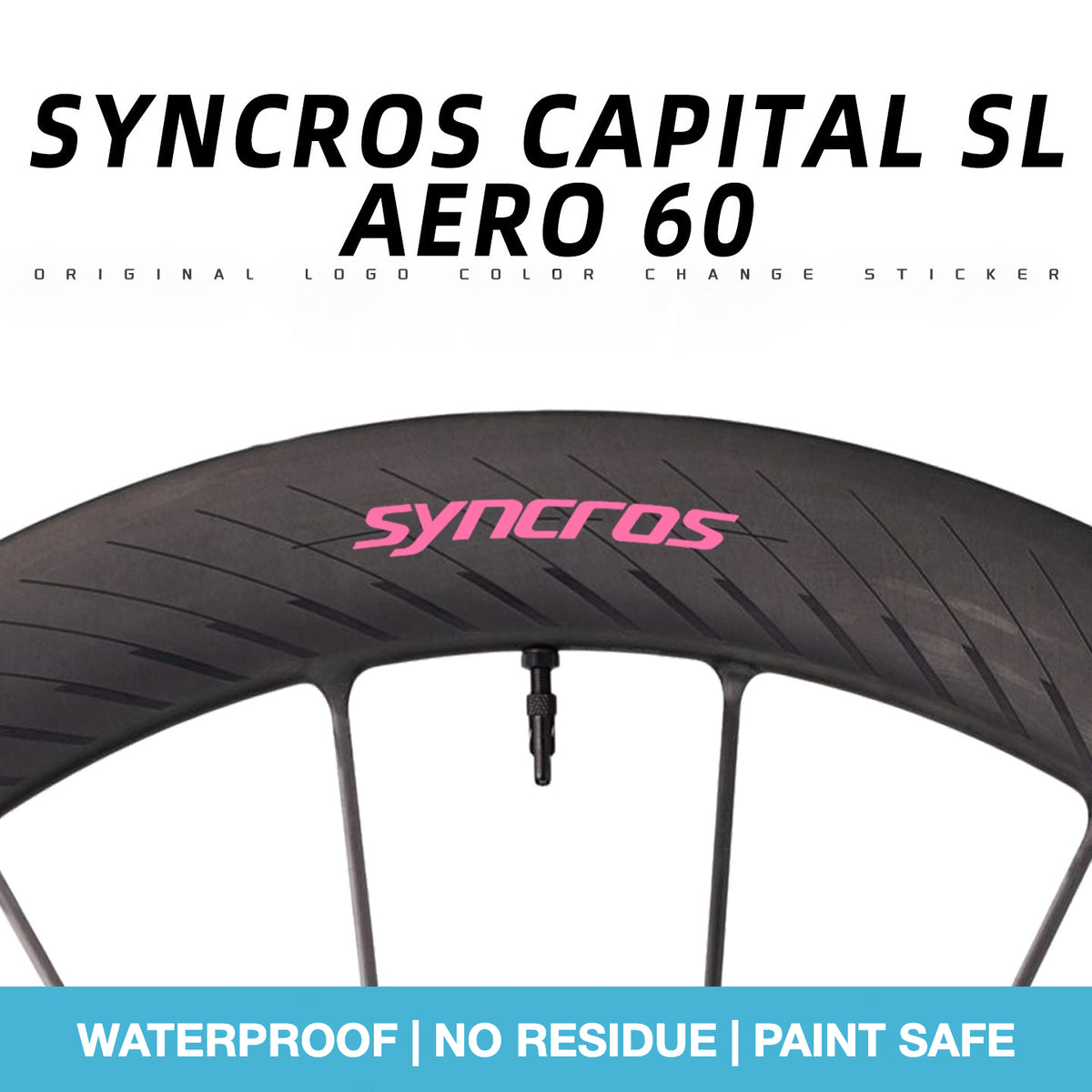 Syncros Capital SL60 Wheel Decal Sticker Kit – Logo Cover & Color Change