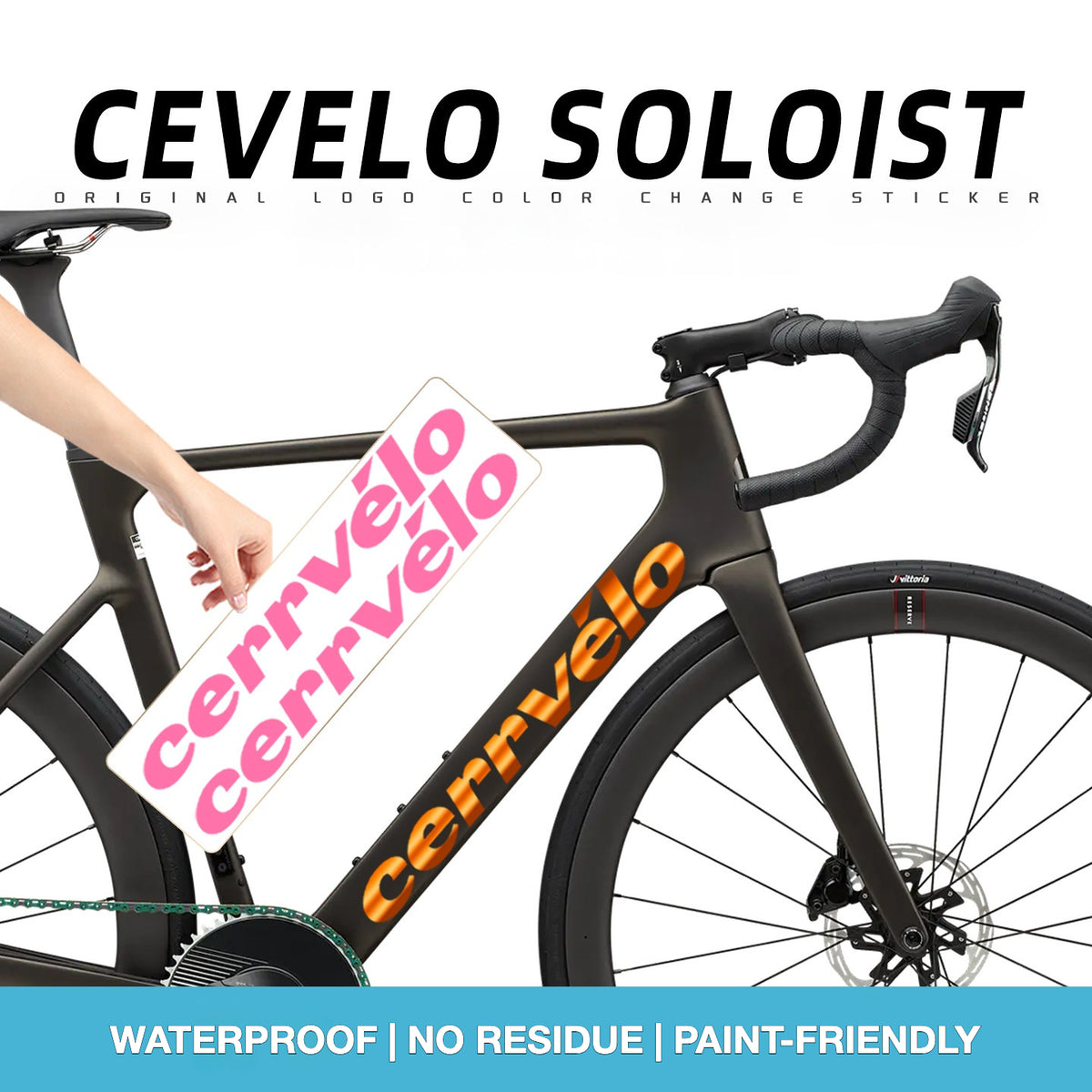 2026 Cervélo Soloist 로드 바이크 프레임용 커스텀 OEM 로고 데칼 | 방수 오버레이 스티커 (주문 시 주문 메모에 프레임 사이즈를 기재해 주세요.)