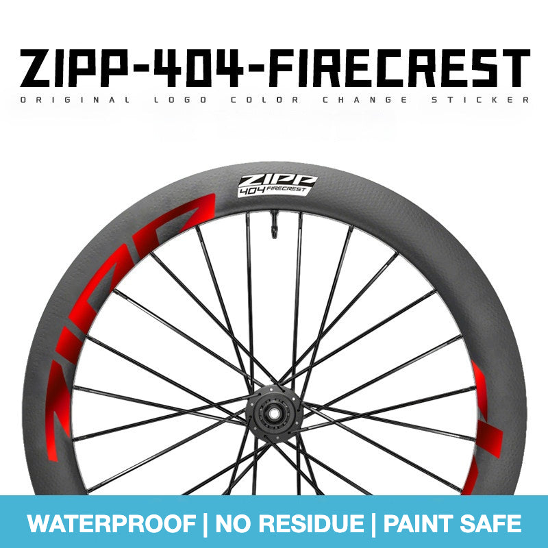 Kit de Adesivos para Rodas ZIPP 404 2025 – Gráficos de Logotipo para Aro de Carbono à Prova d'Água