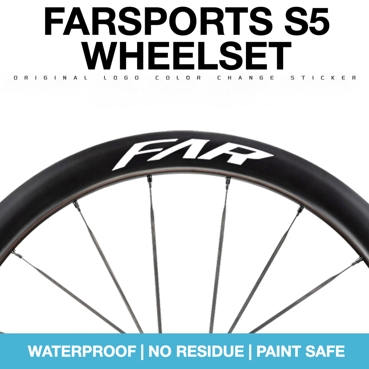 Kit de Adesivos para Rodas FARSPORTS S5 2025 – Cobertura de Logo e Mudança de Cor