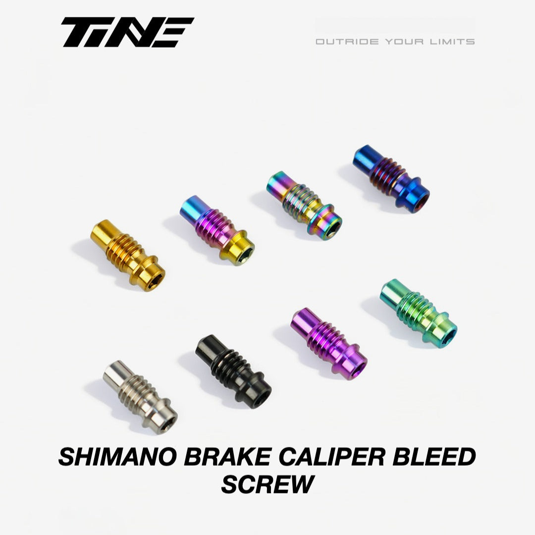 Parafuso de Sangria para Pinça de Freio Shimano em Titânio TiNE | Upgrade Ultraleve para Bicicleta de Estrada