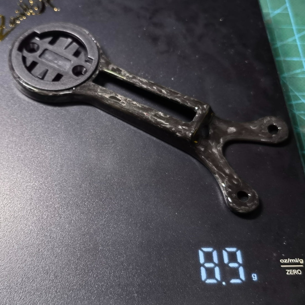 Suporte para Computador em Carbono Ultralígero para Bigrock V2 Guidão Integrado｜10g｜Compatível com Garmin/Wahoo/Bryton