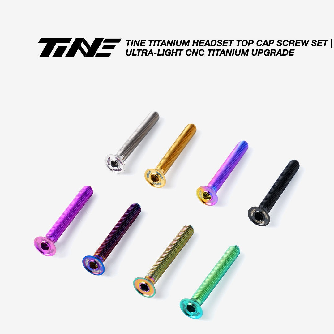 Parafusos de Tampa Superior de Fone de Ouvido de Titânio Ultra-Leve TiNE | Upgrade de Titânio Usinado CNC de Precisão