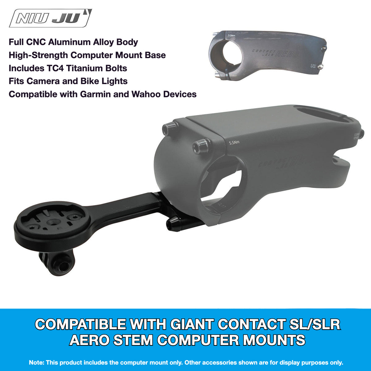 Computer Mount | Titanium Bike Computer Mount for New Giant Propel
